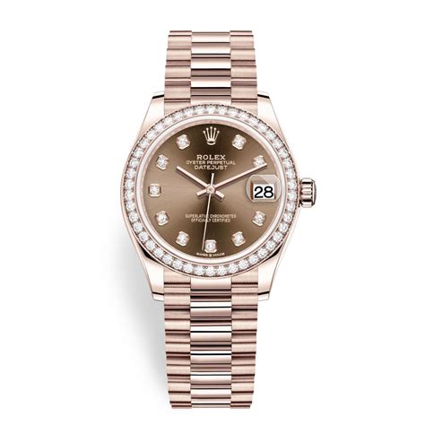 rolex day date chocolate dial diamond|rolex datejust 31mm everose gold.